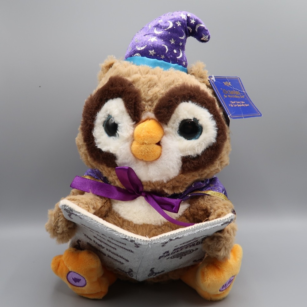 Cuddle Barn Owl Octavius Storytelling Fairytale Animated Plush Toy Read Out Loud